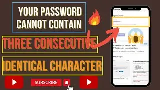 Your password cannot contain 3 consecutive identical characters in Hindi |2023|