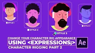 Change Character Rig appearance using Expressions in After Effects ||Character Rigging Course Part 2