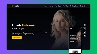 Responsive Personal Portfolio Website Using HTML, CSS & JS | devRasen | Create A Portfolio Website