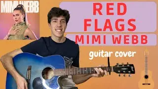 Mimi Webb - Red Flags (EASY guitar cover with tabs|chords on screen) 🎸🎶🚩