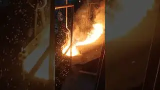 foundry steel casting #steel #foundry #technology #melting #ganster #millionviews #highlights