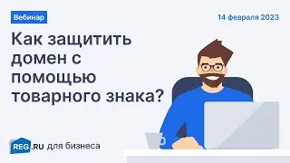 Вебинар REG.RU «Как защитить домен с помощью товарного знака»