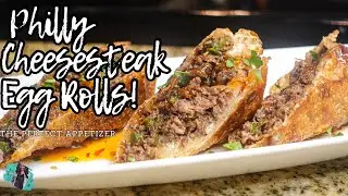 QUICK & EASY CHEESESTEAK EGG ROLLS |THE PERFECT GAME DAY APPETIZER | RECIPE TUTORIAL