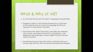 NET framework Tutorial for absolute beginners Part#1