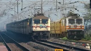 Dangerous WAP7 Vivek SF+ NTSK SF+ Akal Takht+ Poorva+ Saraighat attacks Balrambati at 130kph- IR