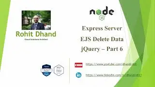 Nodejs Express EJS Delete Data with jQuery Part 6