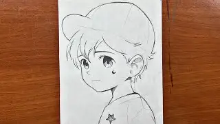 How to draw anime boy step-by-step | easy anime drawing | tutorial for beginners