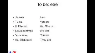 Verbs to be and to have in French