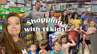 Grocery Shopping with 11 Kids || Large Family Vlog