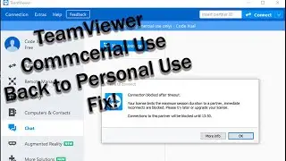 How to Fix TeamViewer commercial use detected or suspected back to Personal Use