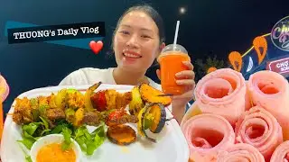 Vietnamese Street Food - What To Eat in Da Nang Night Market l THUONG's Daily Vlog #2