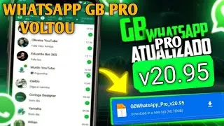 NOVO🥳WHATSAPP GB PRO V20.95 ATUALIZADO 2024 (GB WHATS ÚLTIMA ATUALIZAÇÃO)