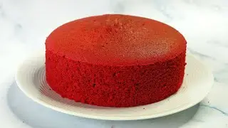 Basic Red Velvet Sponge Cake Recipe | How To Make Red Velvet Cake Without Butter | Cake Fusion