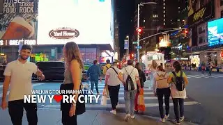 [Full] SUMMER TRAVEL IN NEW YORK CITY 7 - Walking Tour Manhattan NYC, USA, 4K