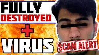 SCAMMER RAGE WHEN HE SAW HIS FACE ON MY PC!! [FULLY DESTROYED + VIRUS]