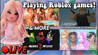 Playing games on Roblox! *COME JOIN* + GIVING AWAY FREE DIAMONDS!!