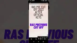 ras pre cut off 2023 | rpsc pre cut off 2023 | ras cut off 2021