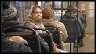 Traveling on a Russian tram in the evening 2024. || Tram in St. Petersburg