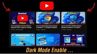 How To Enable Dark Mode On YouTube | YouTube Dark Theme (PC & Laptop) How to On Youtube Dark Mode PC