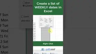 Autofill weekly dates in Excel (bi-weekly or any date series) #msexcel #excel #dataanalysis