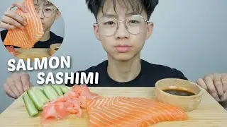 WHOLE Salmon Sashimi *NO Talking Mukbang | N.E Let's Eat