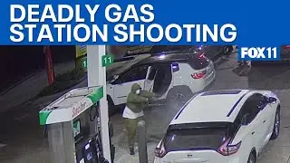 Video shows deadly gas station shooting in South LA