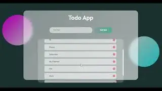 Todo App Using HTML  CSS and JavaScript | Todo App Using JavaScript