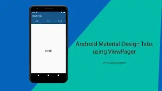 Android Material Design Tabs using ViewPager | CodeDecode