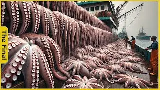 Korean Fishermen Catch And Process Thousands Of Tons Of Octopus And Blue Crabs This Way