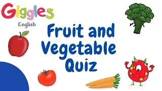 Fruit and Vegetable quiz - fun English quiz for kids. ESL quizzes.