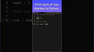 Display Sum of Two numbers using Python #python #programming