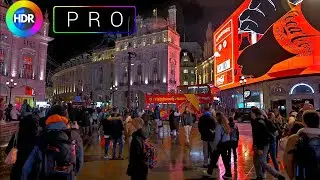 Incredible Night Walking Tour in London, England — 4K 60FPS HDR London Walk with SPATIAL SOUND