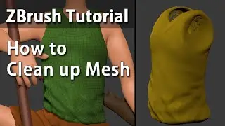 [ZBrush Tutorial] Clean Up a Mesh using Live Boolean and ZRemesher. 지브러쉬 면정리