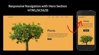 Responsive navbar and hero section with html css js #navbar #responsive #hamburger  #css #HTML