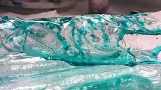 Resin Wave Sculpture Experimenting with Alcohol Ink