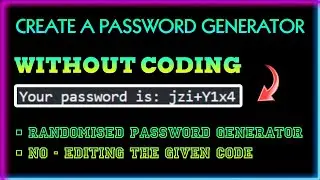 Create A Password Generator - Without Coding | Techtitive