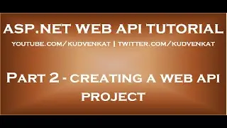 Creating a Web API Project