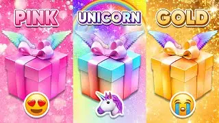 Choose Your Gift...! Pink, Unicorn or Gold 💗🌈⭐️ How Lucky Are You? 😱 Quiz Shiba