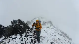 Hiking Knife's Edge in a blizzard (Episode 21 of our PCT thru hike)