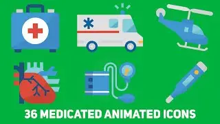 Medical Animated Icons | Green Screen | Graphics & Animation