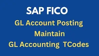 GL Account Posting Tutorial | Maintain GL Accounting Tcodes in SAP | New Entries | SAP FICO Training