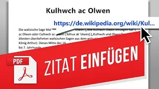 Zitationen in PDF einfügen | Eine Zitationsquelle hinzufügen | PDF mit klickbaren Links erstellen