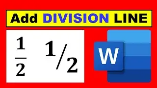 How to Add Division Line in Word | How to Put Division Line in Word