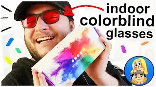 I GOT THE NEW COLOR BLIND GLASSES - Enchroma Indoor Color blind Glasses!