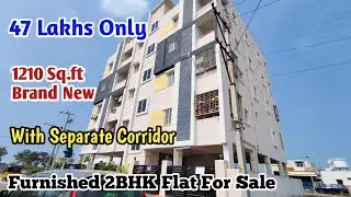 47 Lakhs Only - 1210 Sq.ft Fully Furnished & Brand New 2BHK Flat For Sale in Hyderabad -