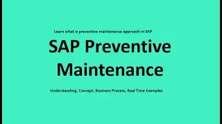 Preventive Maintenance in SAP PM