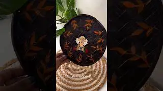 Wooden plate decoration idea🤩#youtubeshorts #art #diy #craft