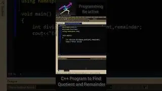 C++ Program to Find Quotient and Remainder #coding #programming #shorts #short