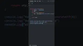 How to Generate Secure OTP's in JavaScript | Easy Tutorial #javascript #js #coding #chetanck