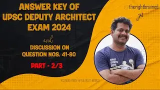 TRB Answer Key of  UPSC Deputy Architect Paper 2024 Part 2 of 3